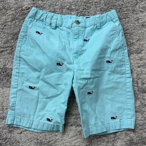 Vineyard Vines Blue Whale Embroidered Shorts Boys Size 12